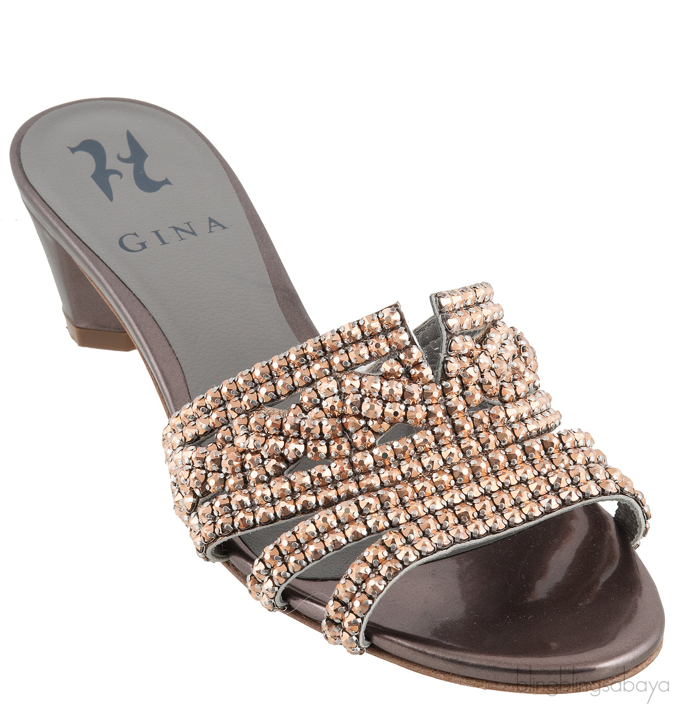 Gun Metal Heeled Sandals