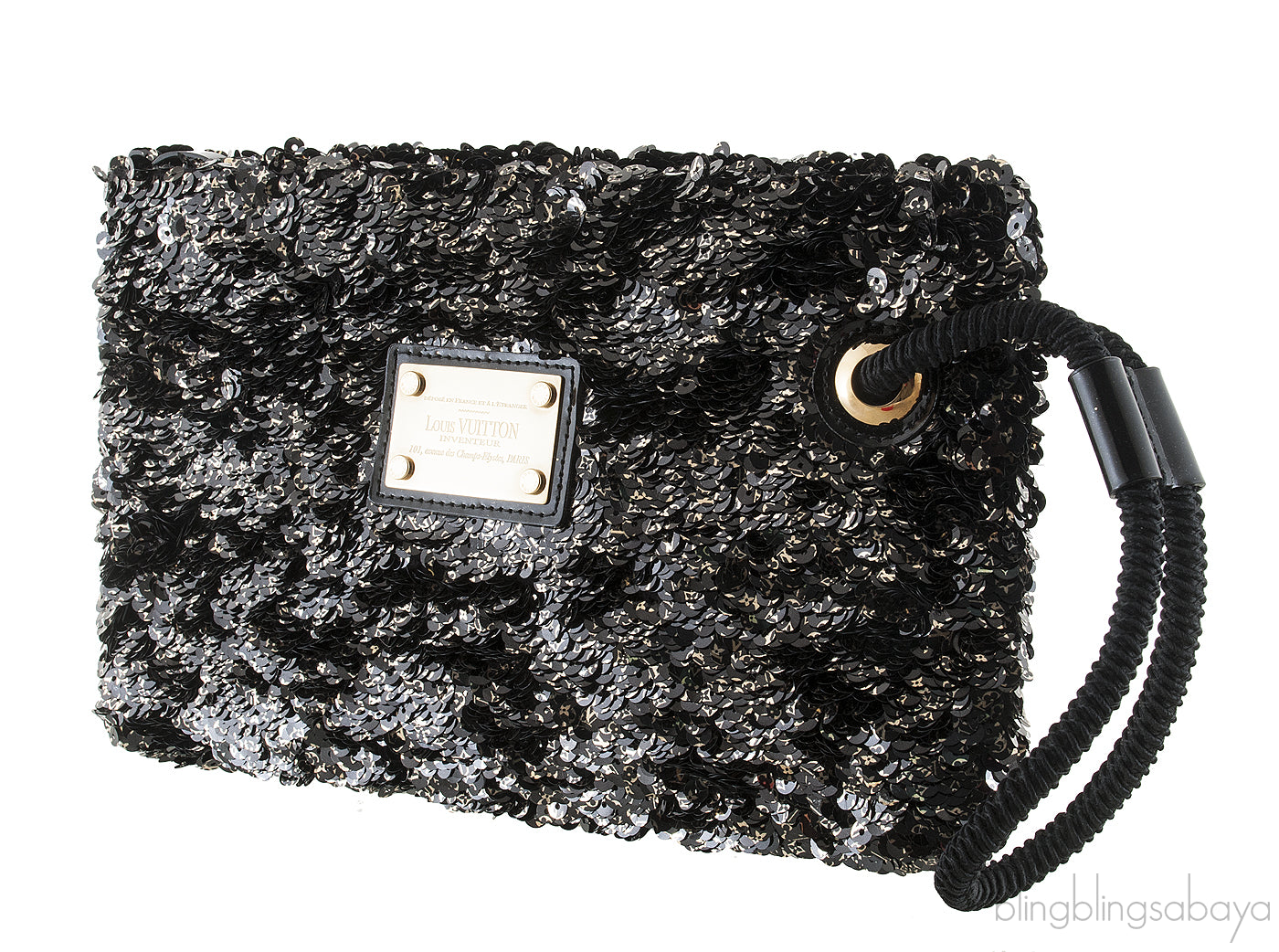 Sequin Black Pochette Rococo