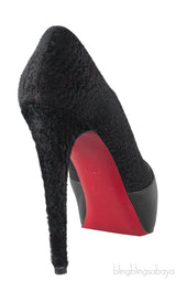 Maggie 140 Black Nappa & Pony Heels