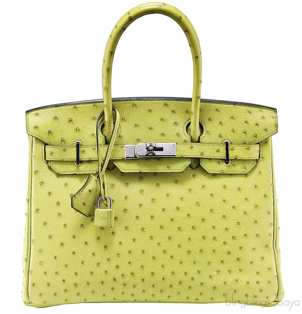 Birkin 30 Ostrich Vert Anis