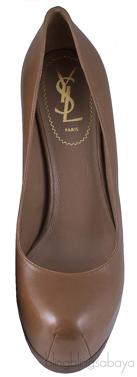 Brown Tribtoo Leather Pump