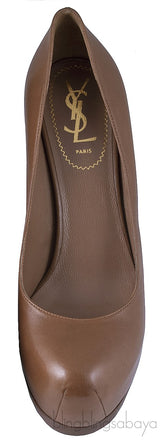 Brown Tribtoo Leather Pump
