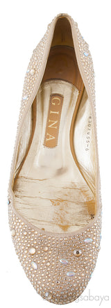 Gold Crystal Ballet Flat
