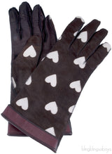Jenny Heartprinted Calf Hair Gloves