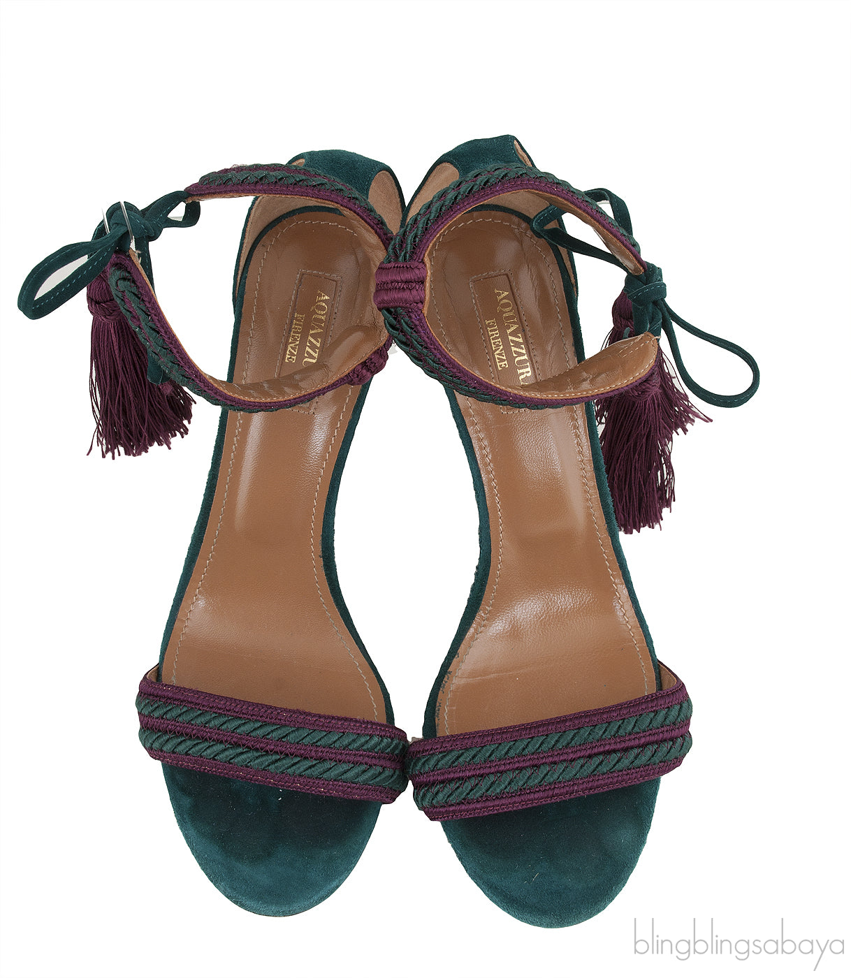 Bi-color Suede Fringed Tassel Sandals