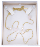 Flower Pearl Long Necklace