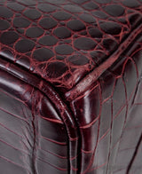 Birkin 35 Prune Crocodile Porosus GHW