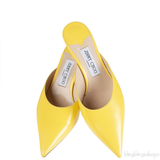 Jimmy Choo Yellow Pointed Toe Mule