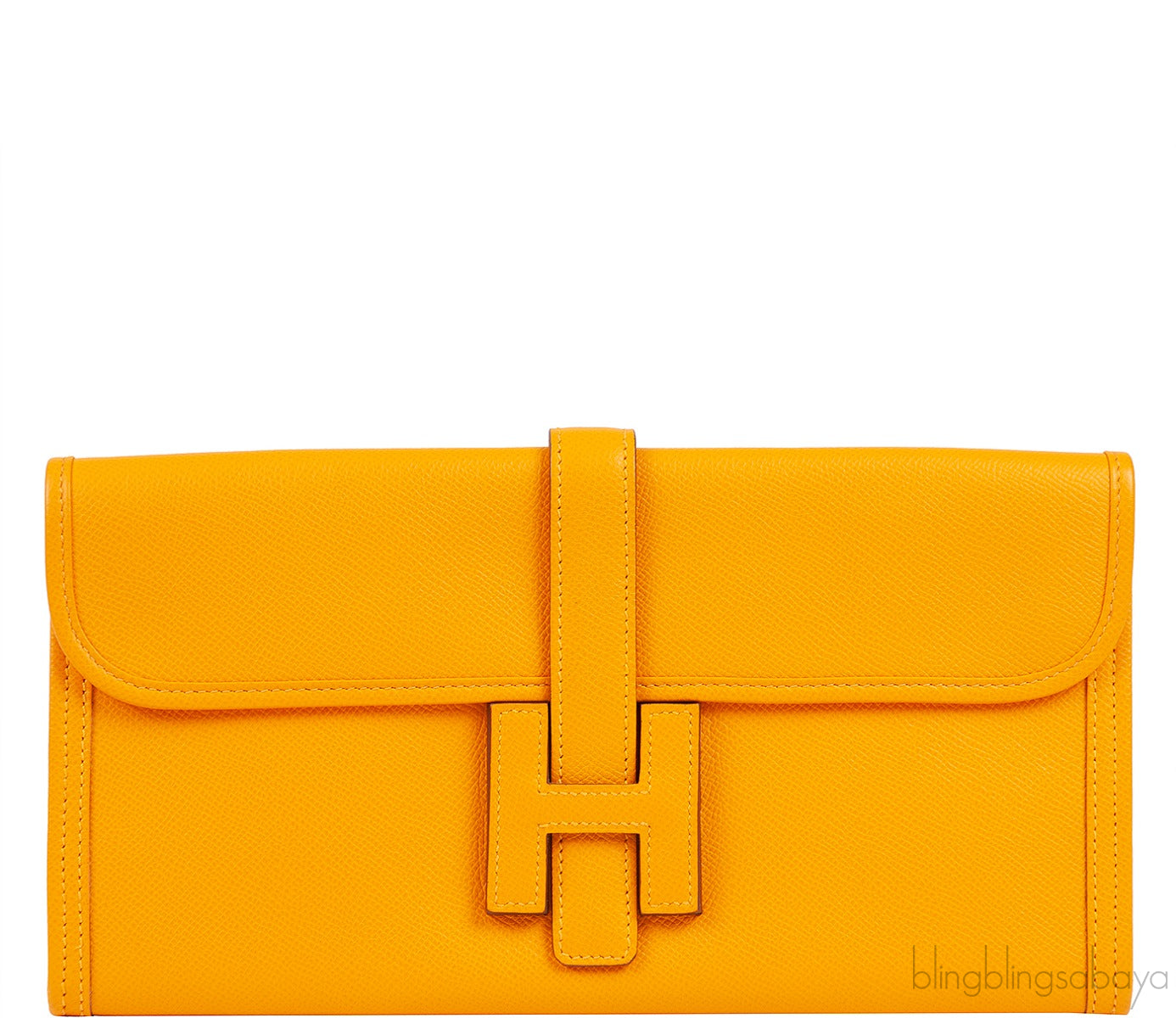 Jige Elan Clutch Epsom Jaune d\'Or