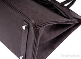 Birkin 30 Choco Brown Ostrich PHW