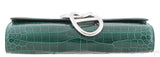 Egee Emerald Crocodile Clutch