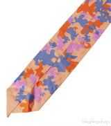 Moynat Orange Multi-color Abstract Print Twilly