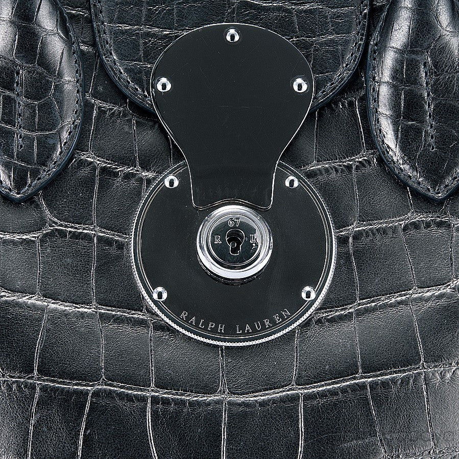 Ricky Metallic Silver Alligator Bag