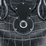 Ricky Metallic Silver Alligator Bag