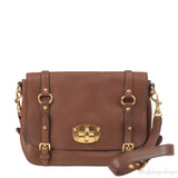 Miu Miu Patina Brown Cervo Leather Bag