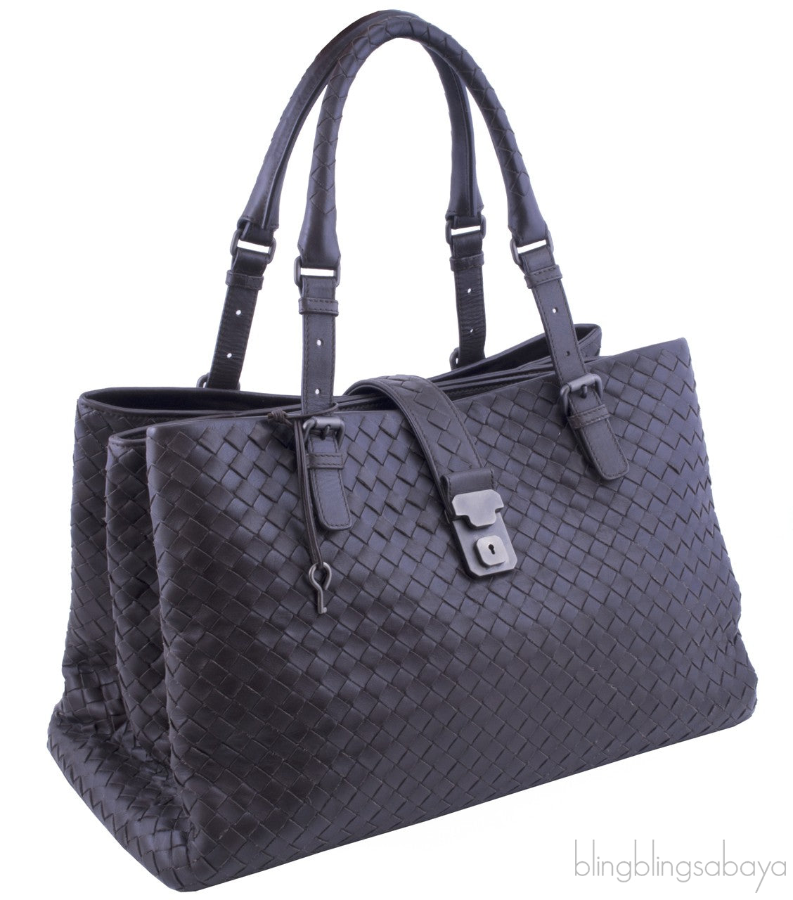 Roma Intrecciato Leather Tote