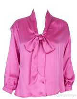 Pink Pussy Bow Blouse