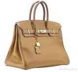 Birkin 35 Gold Taurillon Clem