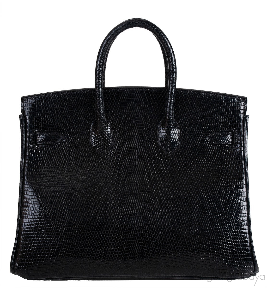 Birkin 25 Black Lizard PHW