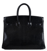 Birkin 25 Black Lizard PHW