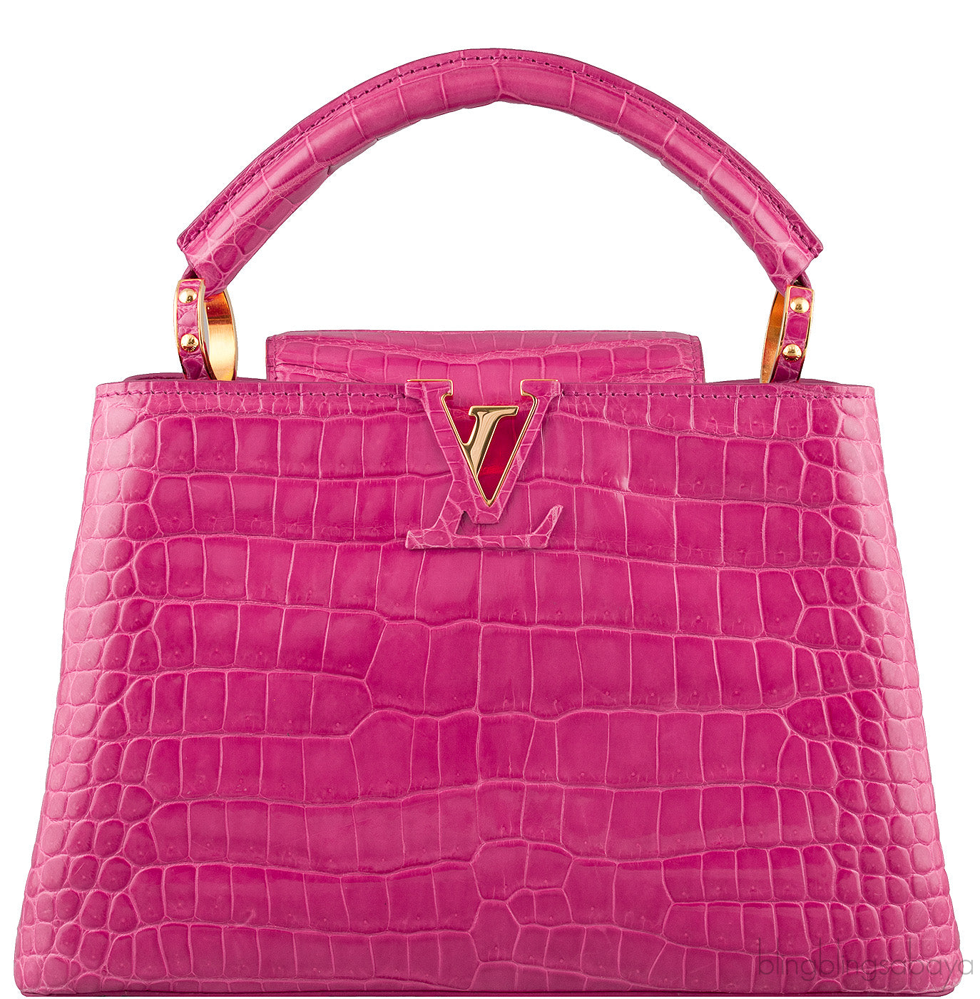 Capucines Fuchsia Pink Crocodile BB