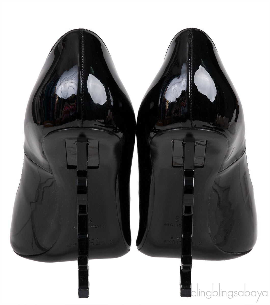 Opyum Black Patent Logo Pump