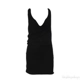 Barbara Bui Black Asymmetrical Sleeveless Mini Dress