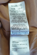 Tan Belted Polyester Skirt