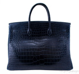 Birkin 40 Blue Abysse Matte Croco