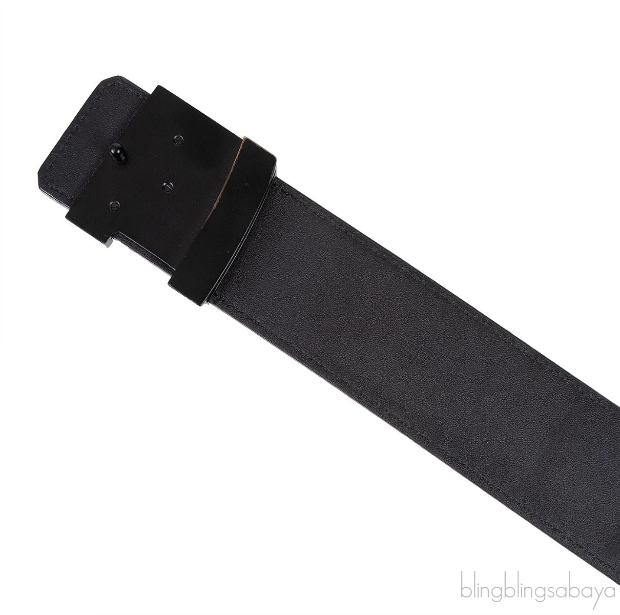 LV Initials 40 MM Matte Black Belt