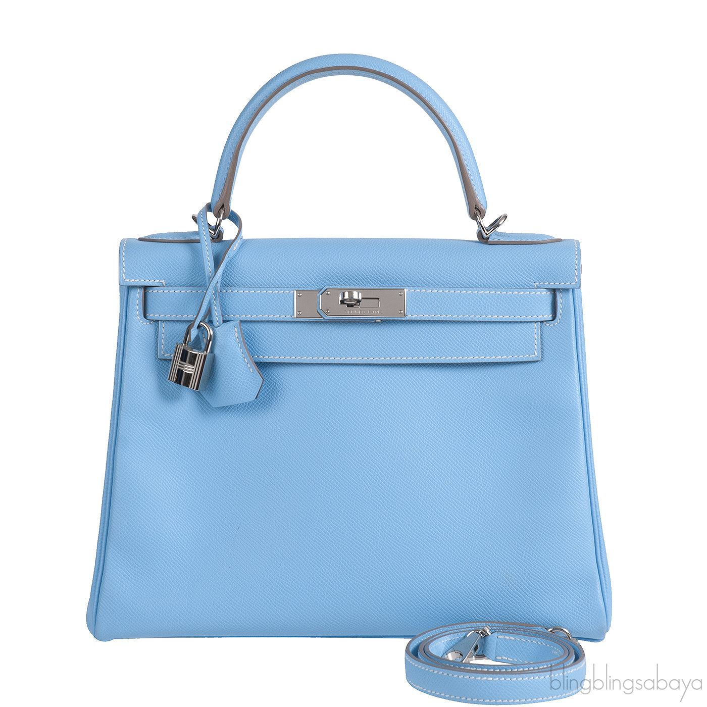 Hermès Kelly 28 Retourne Blue Celeste Mykonos Candy Epsom PHW