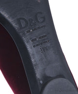 Maroon Velvet Bow Ballet Flat