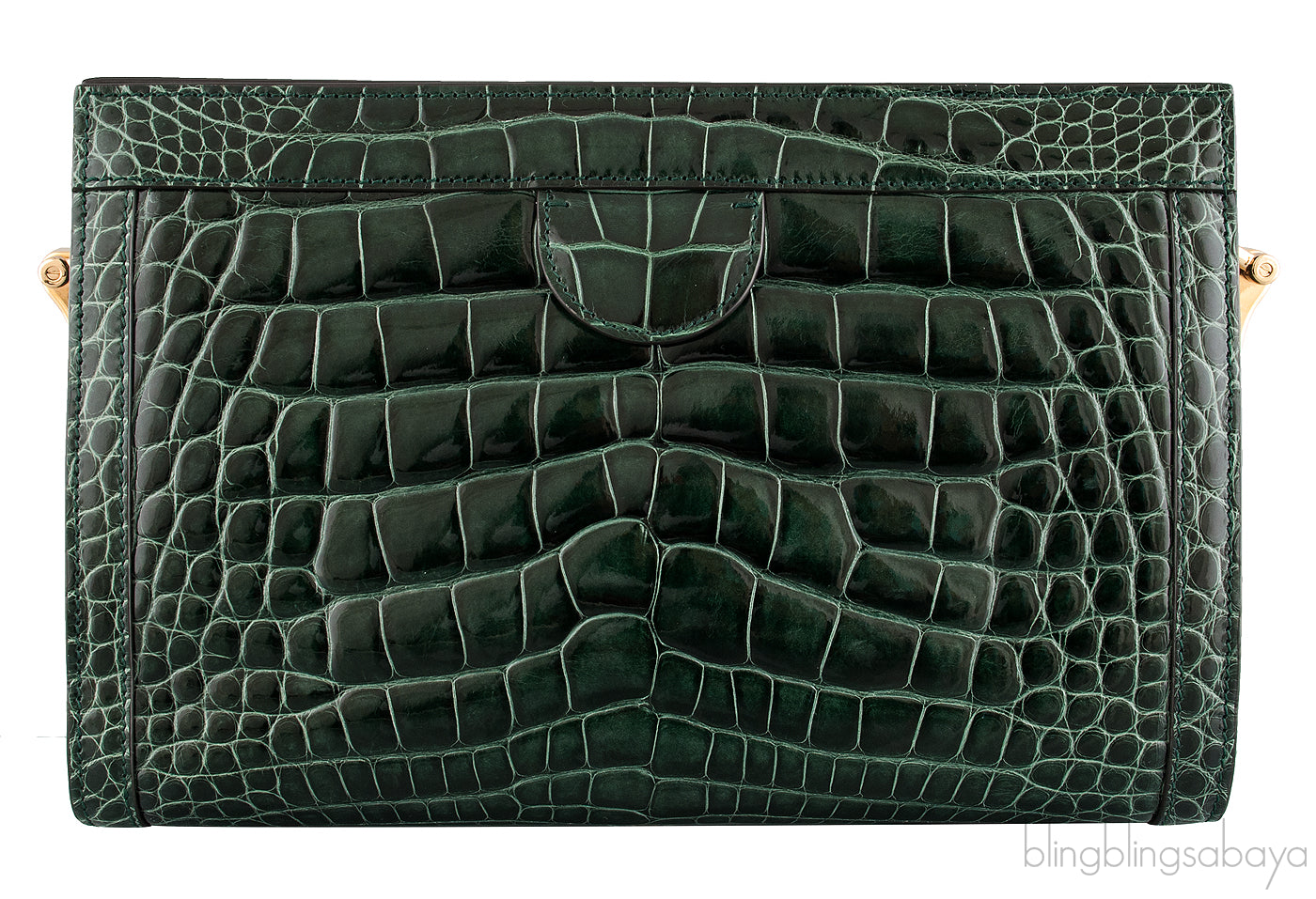 Ophidia Crocodile Green Shoulder Bag