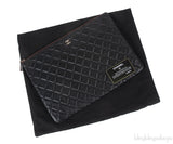Chanel Black Large CC Quilted Lambskin O-Case Clutch