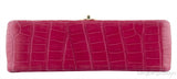 Fuchsia Crocodile Jumbo Flap Bag
