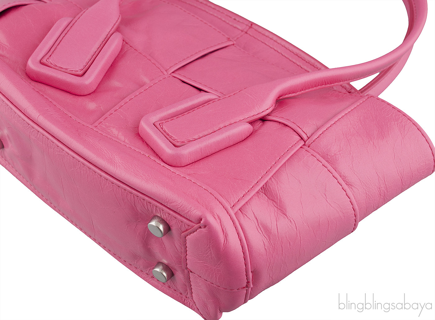 Pink Arco Mini Leather Tote