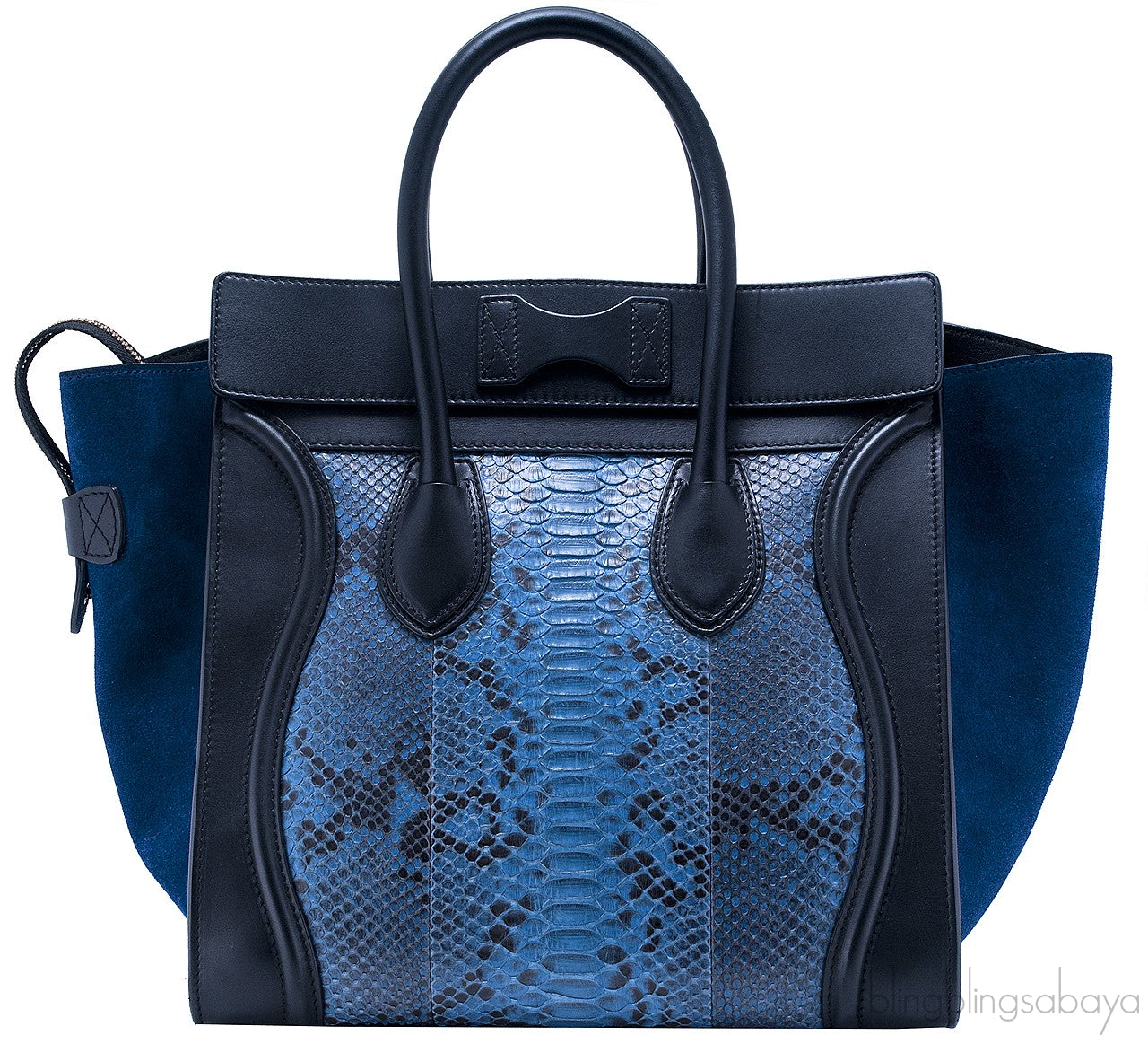 Mini Luggage Blue Python