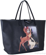 Bambi Black Shopping Tote