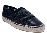 CC Lace Mesh Patent Espadrille