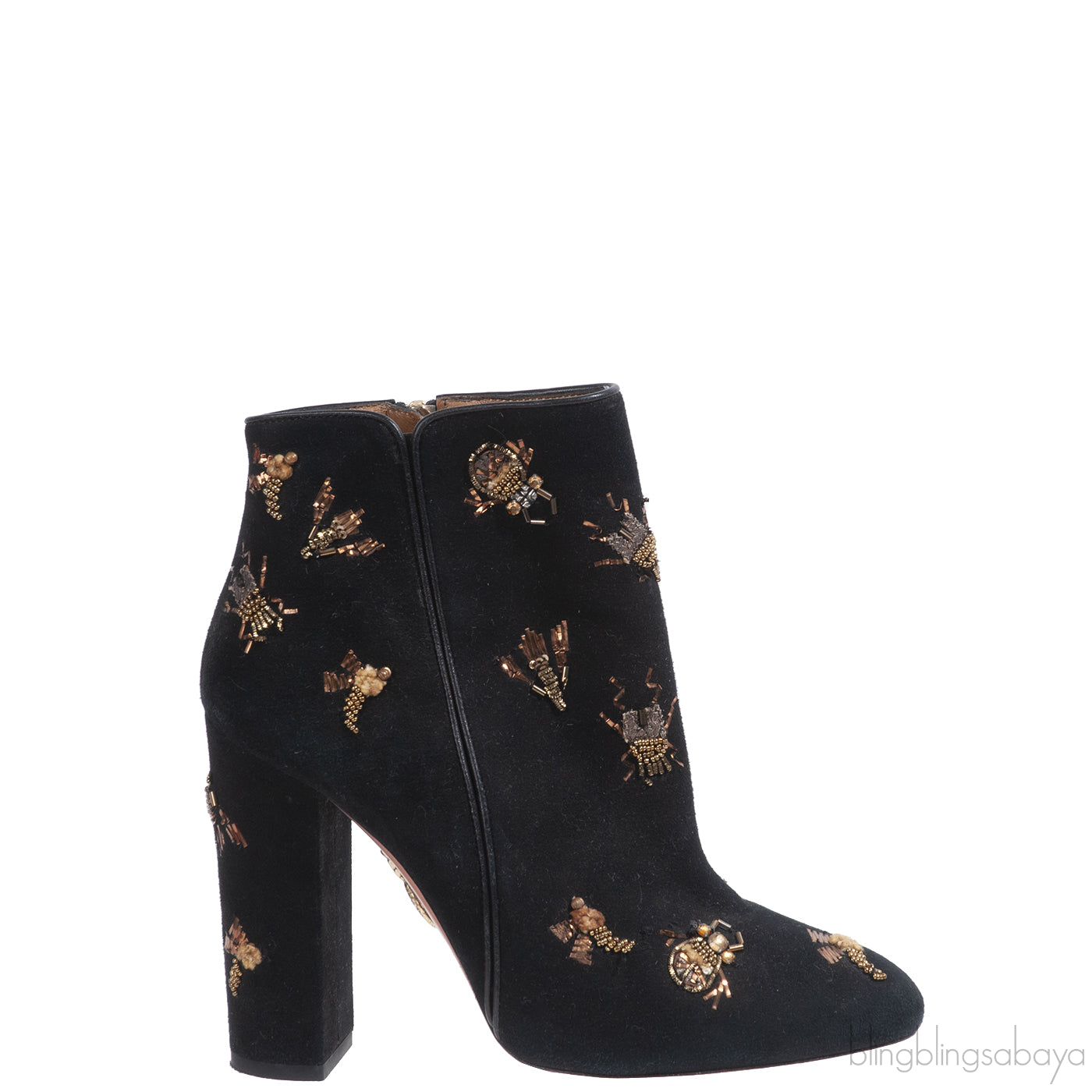 Aquazzura Fauna Insect Embellished Ankle Boots