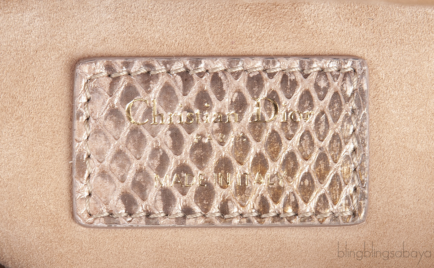 Lady Dior Beaded Python Small Handbag GHW