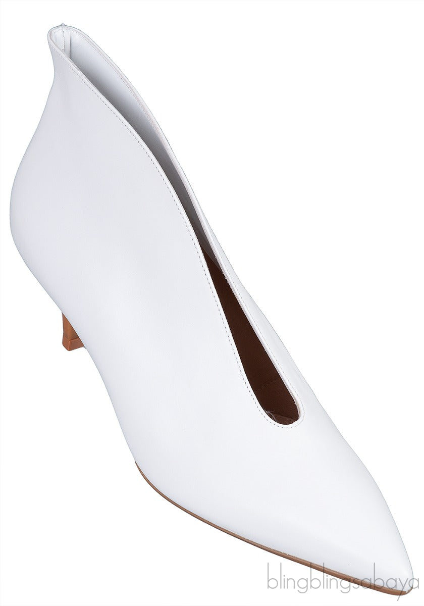 White Pointed Toe Heels
