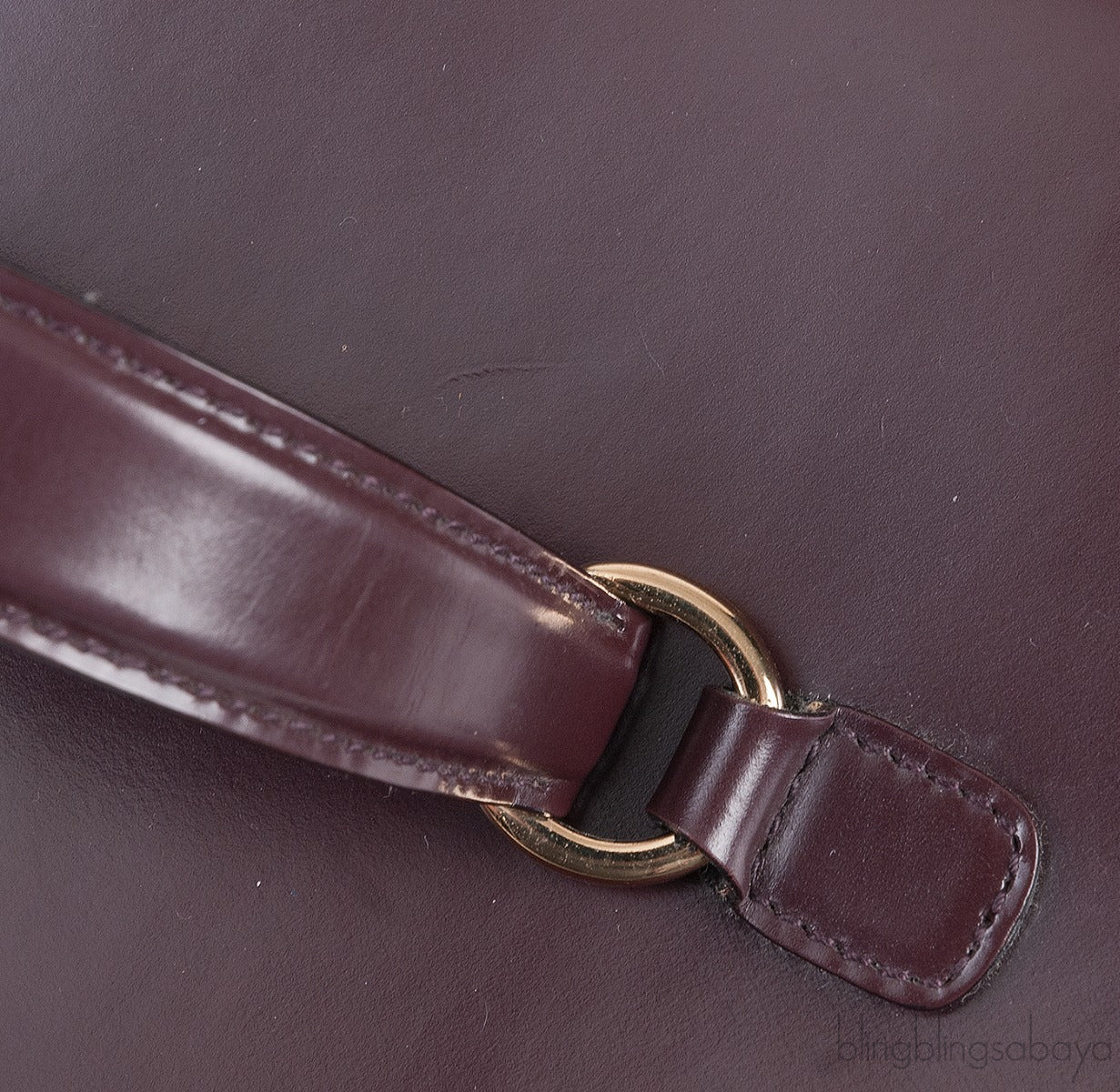 Plum Vanity Leather Bag