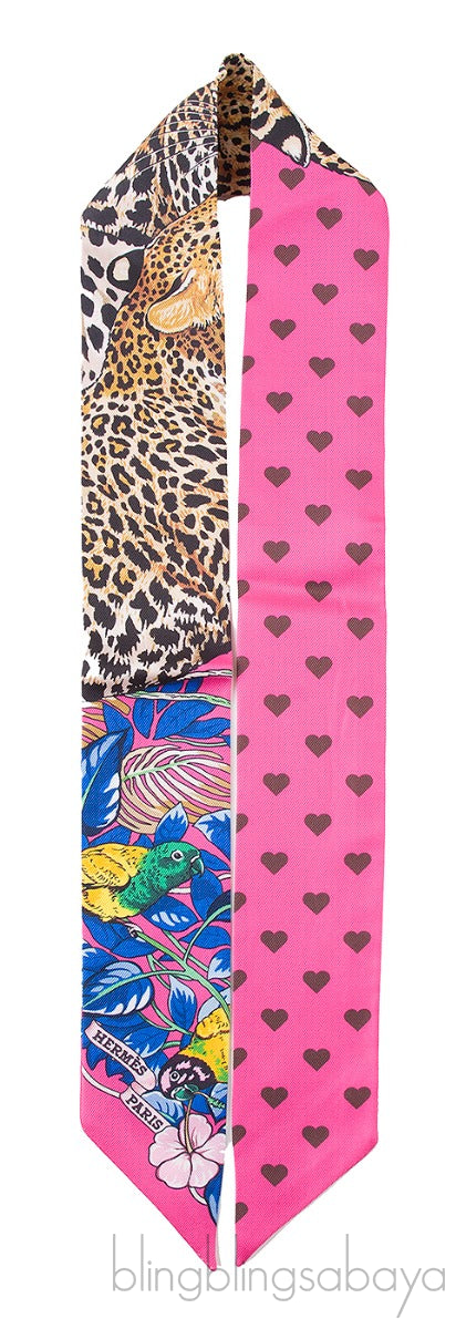 Jungle Love Love Pink Twilly