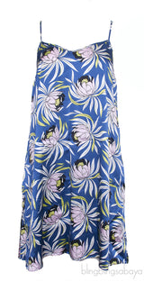 Blue Floral Printed Mini Dress