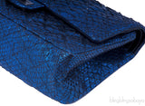 2.55 Reissue Navy Blue Metallic Python