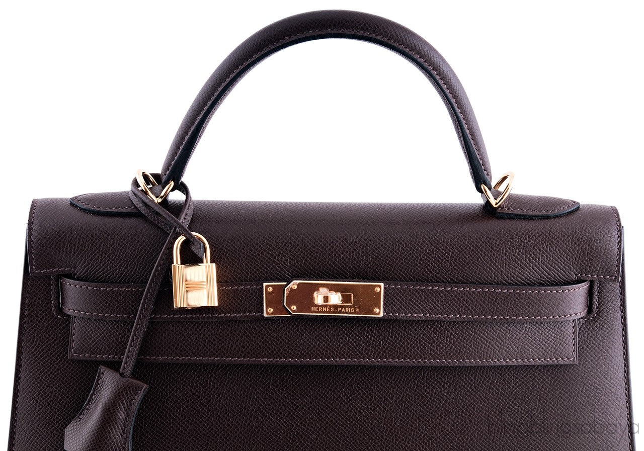 Kelly 32 Choco Sellier Epsom