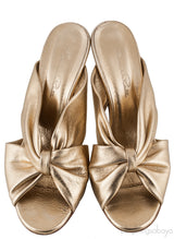 Metallic Gold Glen Leather Mules