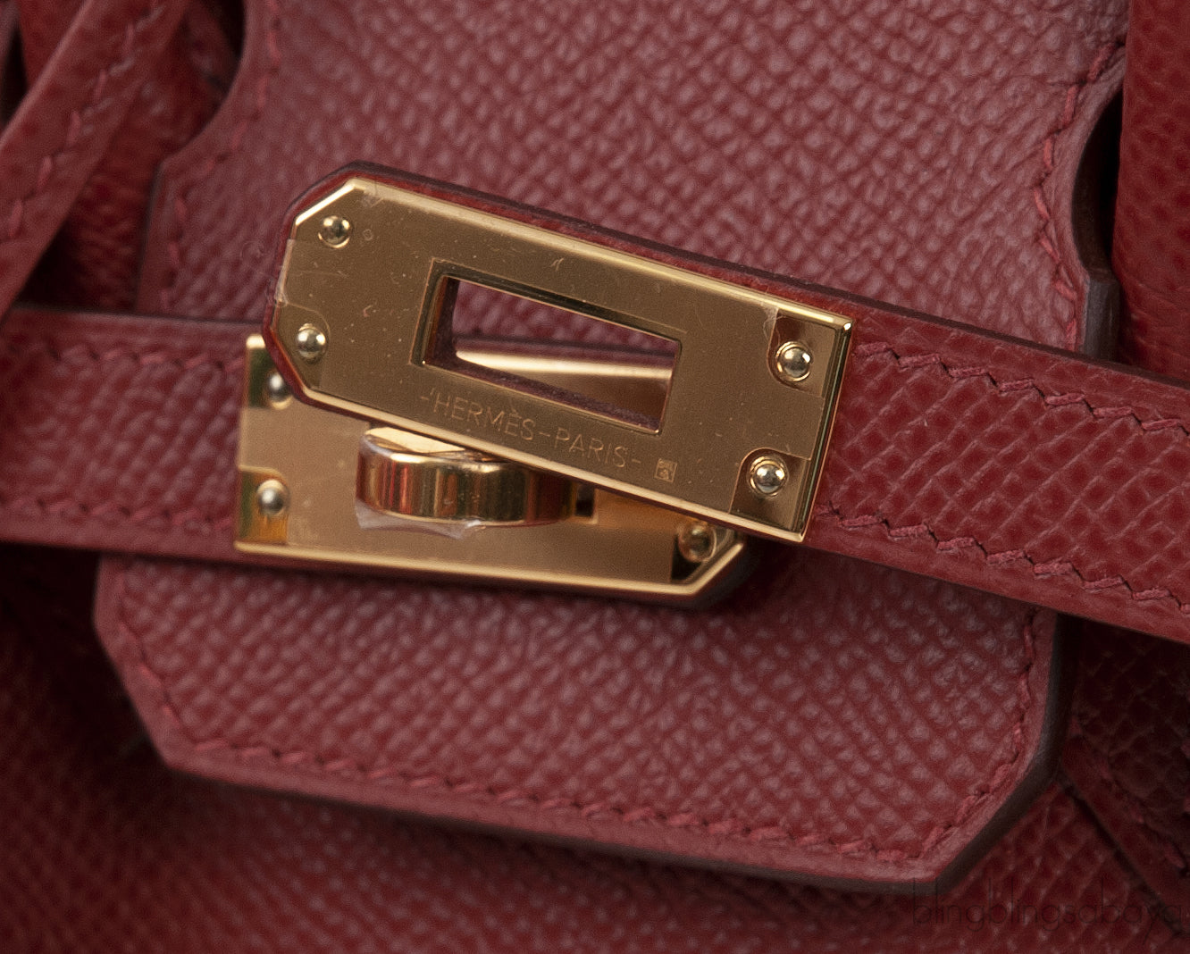 Birkin 25 Sellier Rouge Epsom GHW