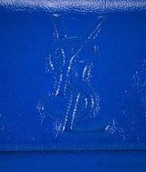 Blue Patent Leather Clutch